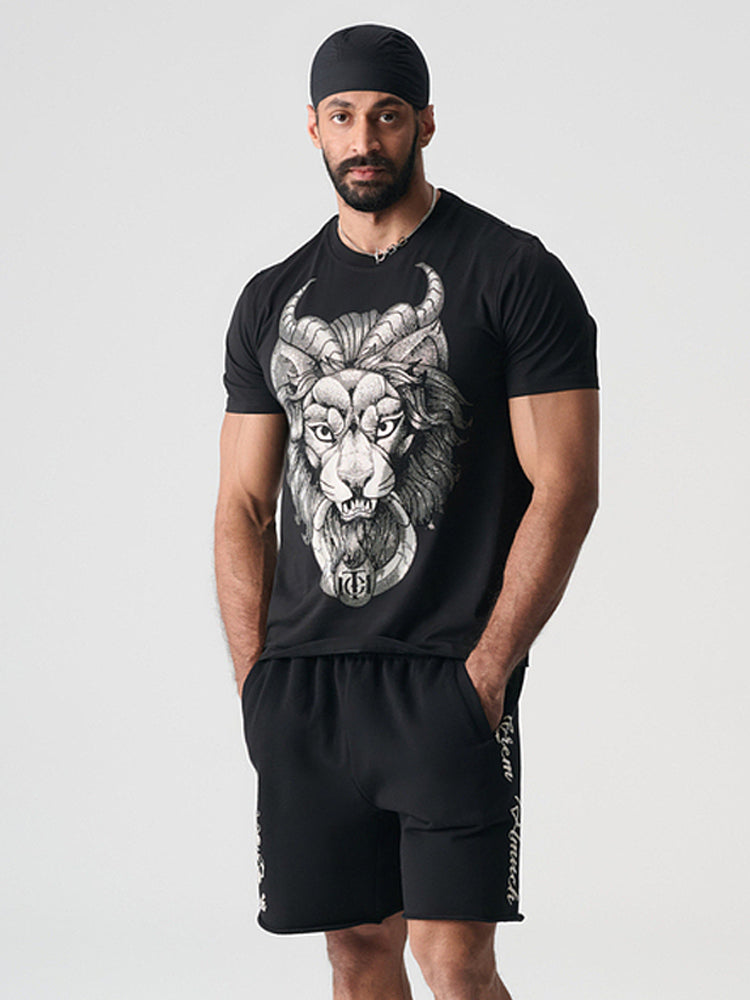 TCH Unisex Graphic Rhinestone Black Tee with Wings Design