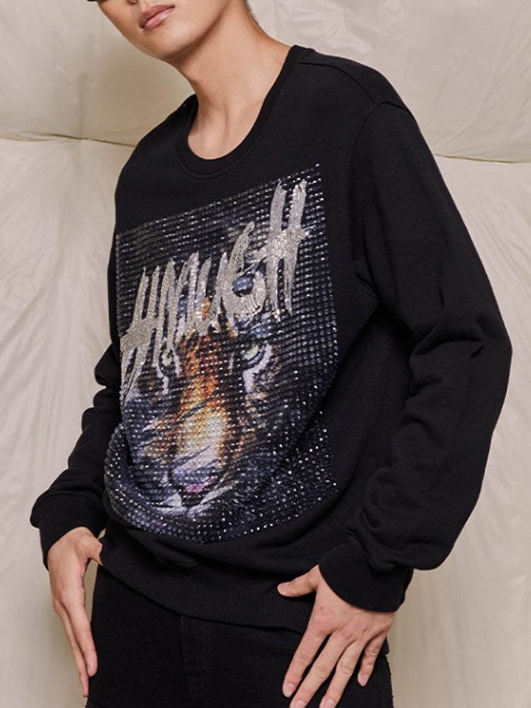 TCH Tiger Rhinestone Unisex Graphic Pullover
