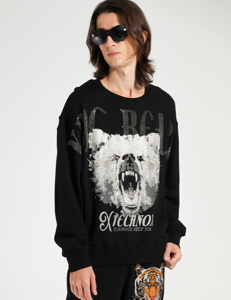 TCH Luxury Cartoon Animal Rhinestone Sweatshirt