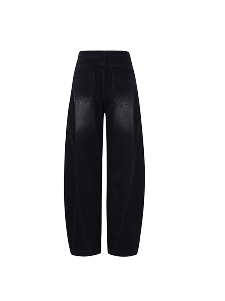 TCH Bow Print Rhinestone Wide Leg Jeans