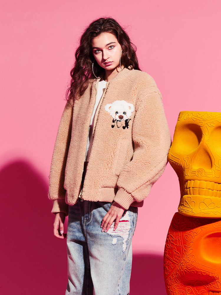 TCH Zip Up  Fleece Oversized Sherpa Jacket