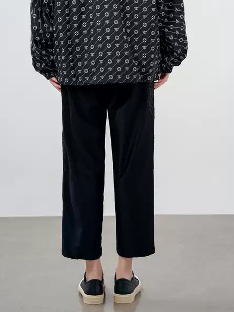 TCH Rhinestone Graphic Casual Long Pants in Black