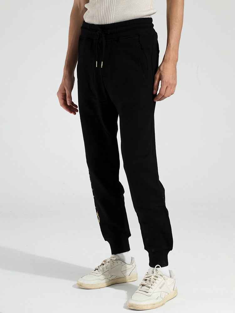 TCH Men's Rhinestone Letter Cotton Sweatpants