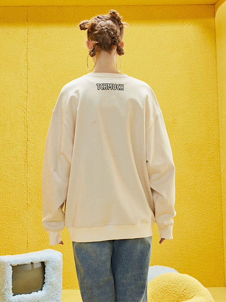 TCH Unisex Graphic Rhinestone Oversized Sweatshirt