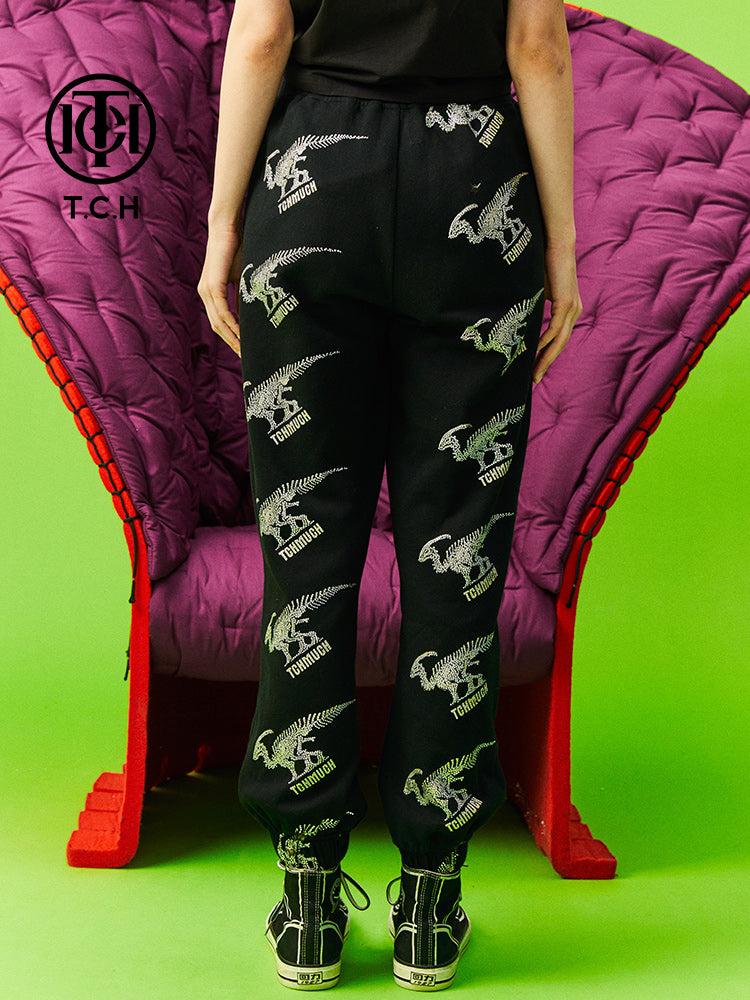 TCH Rhinestone Graphics Joggers Pants