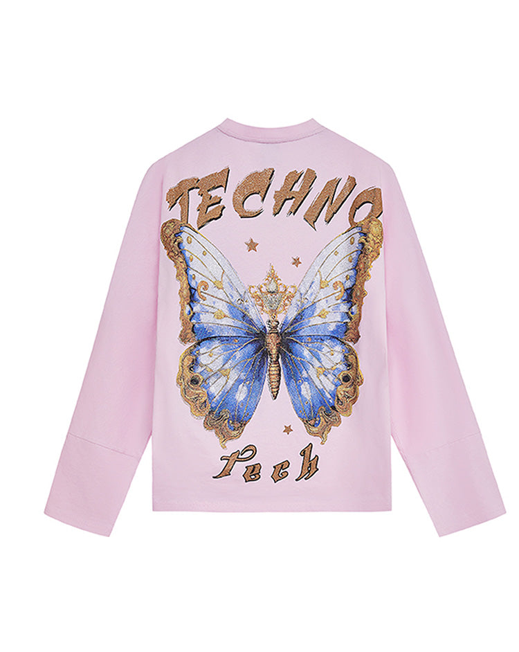 TCH Luxury Rhinestone Butterfly  Sparkle Top