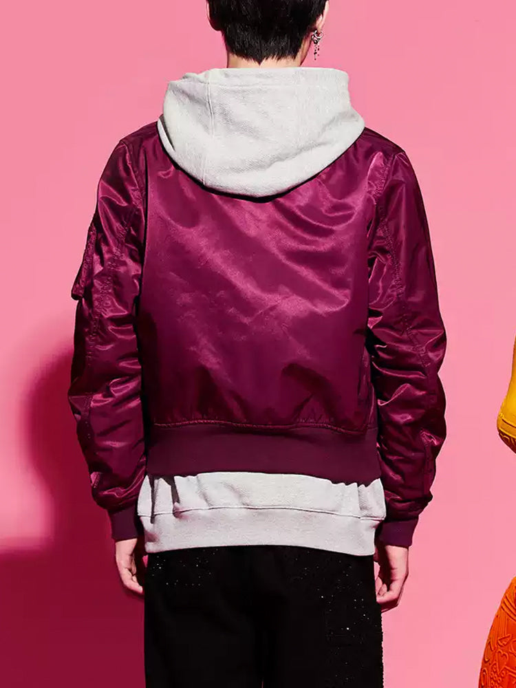TCH Rhinestone Tiger Satin Bomber Jacket