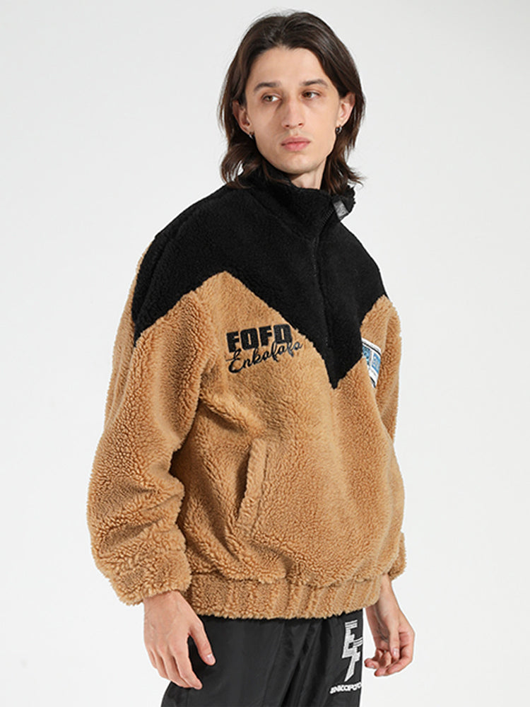 TCH Rhinestone Letter Print Fleece Sweatshirt