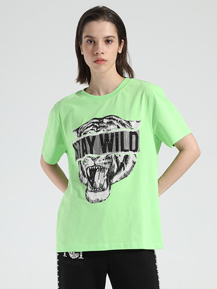 TCH Tiger Logo Casual Short Sleeve T-shirt