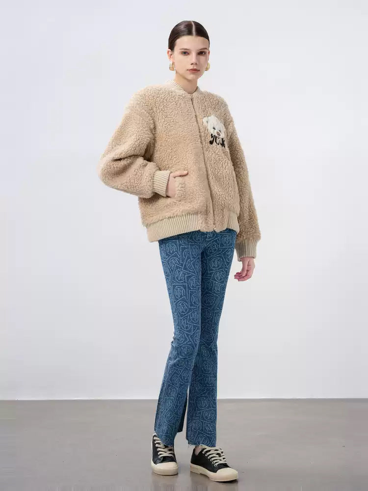 TCH Zip Up  Fleece Oversized Sherpa Jacket