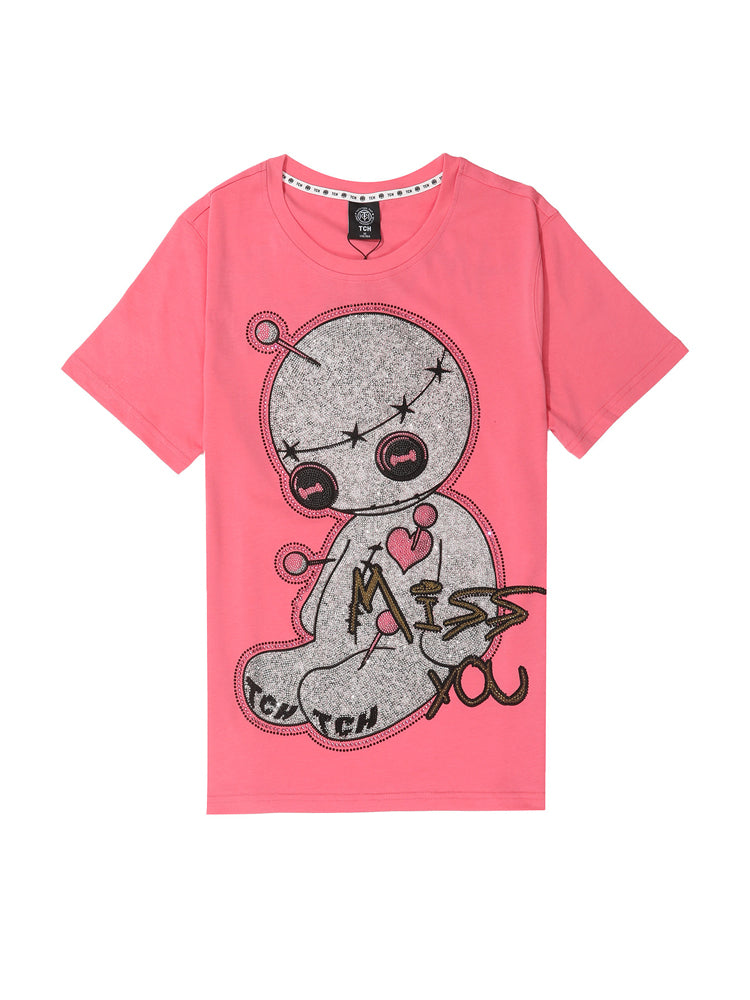 TCH Hot Diamond Graphic Printed Casual T-Shirt