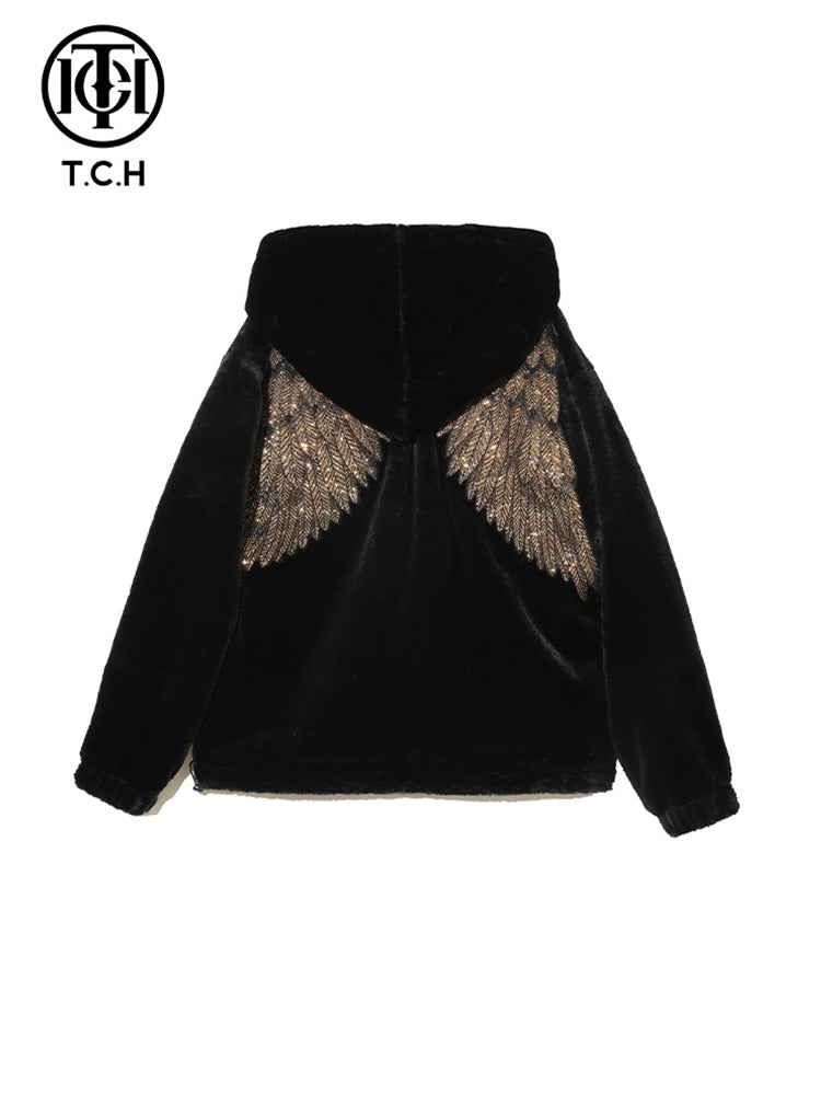 TCH Stylish Rhinestone-Embellished Jacket