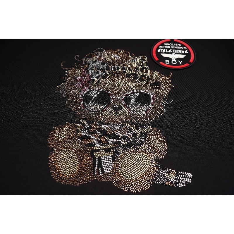 TCH Black Rhinestone Pullover Cute Dog Sweatshirt