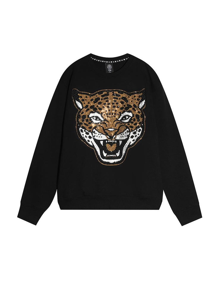 TCH Rhinestone Leopard Unisex Sweatshirt