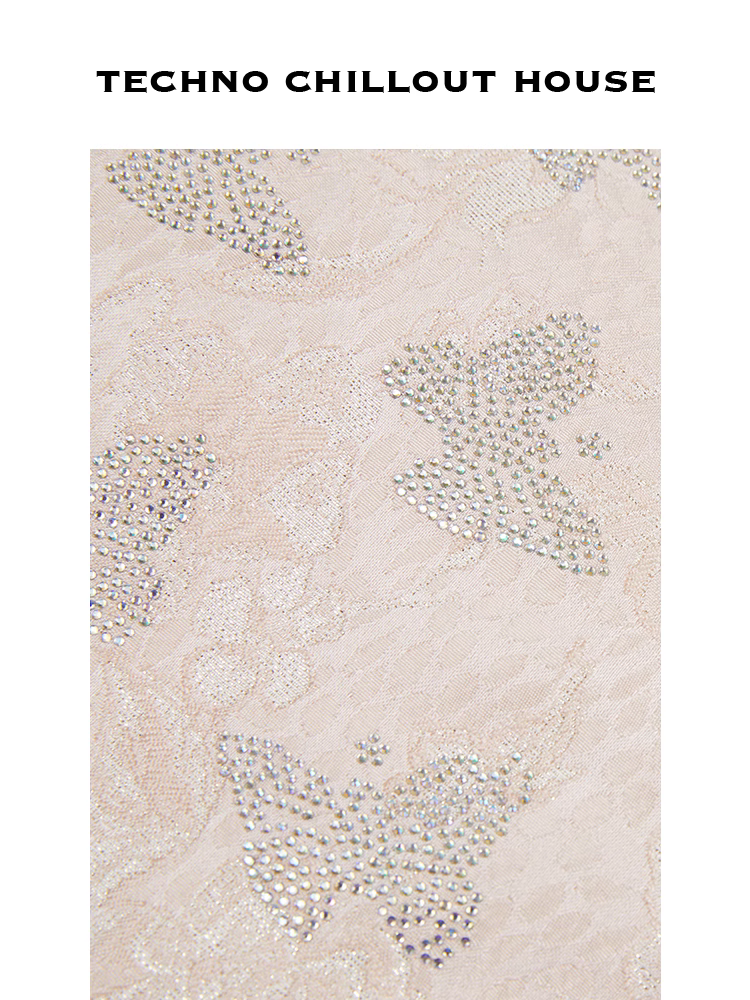 TCH Sparkle Butterfly Jacquard Rhinestone Shorts