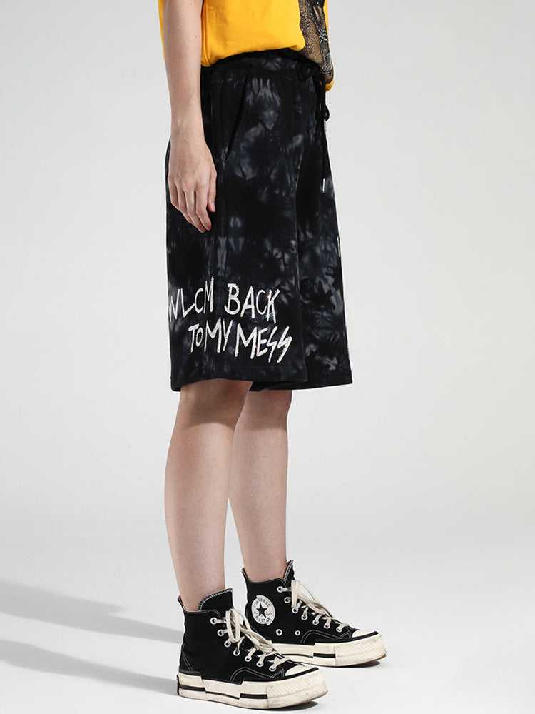 TCH Rhinestone Casual Print Drawstring Shorts