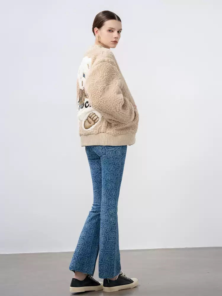 TCH Zip Up  Fleece Oversized Sherpa Jacket