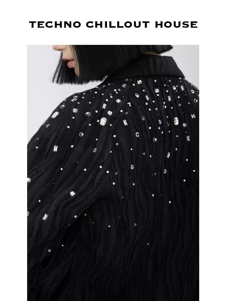 TCH Ruched Crystal-Embellished Jacket