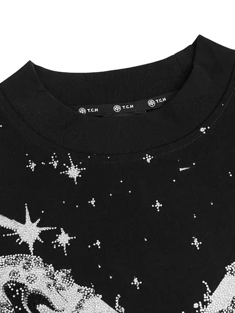 TCH Butterfly Rhinestone Snow Trendy Short Dress