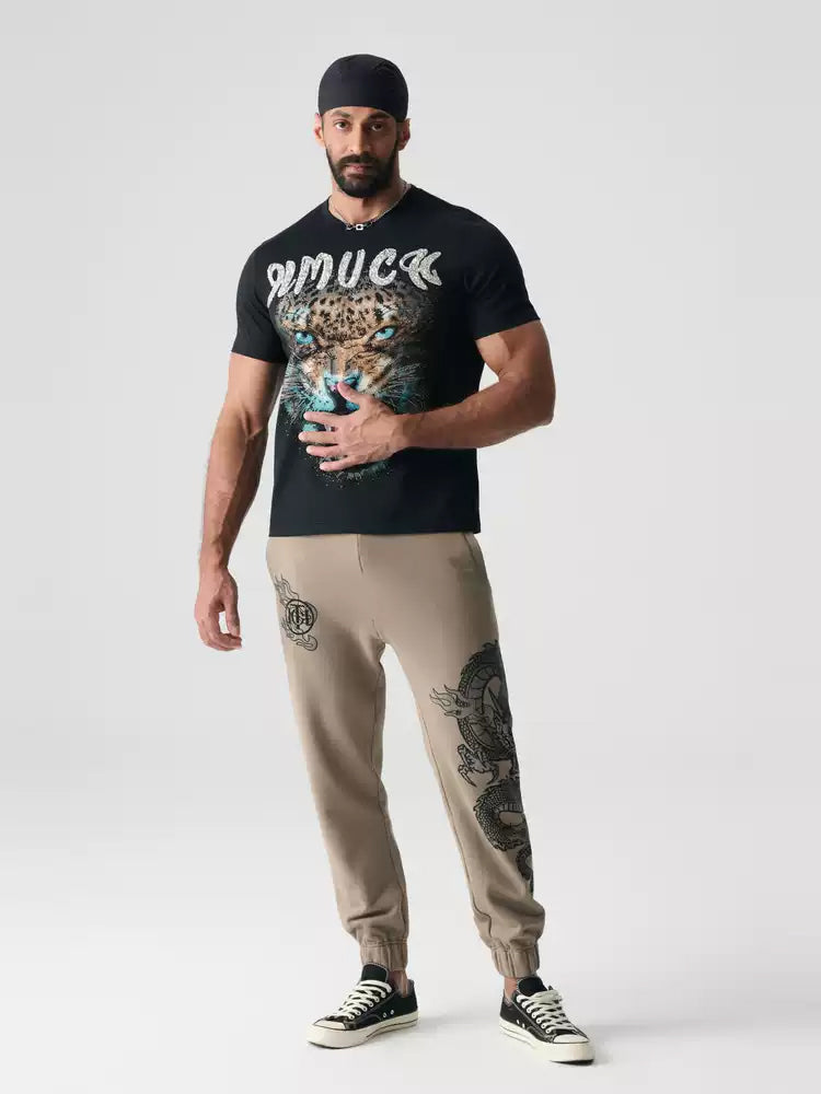 TCH Luxury Rhinestone Lion Print T-shirt