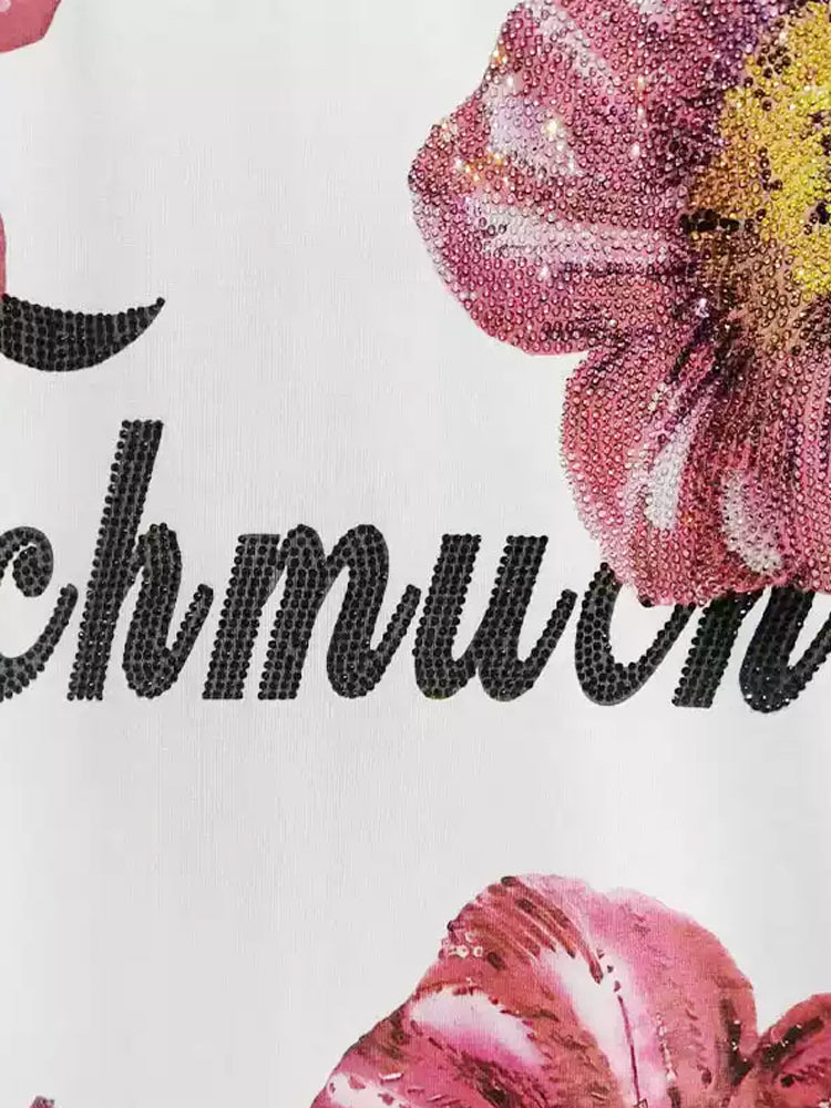TCH Unisex Flower Print Sparkle T-shirt