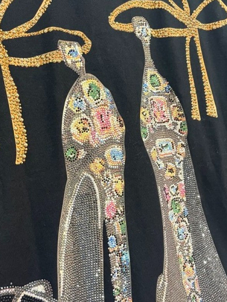 TCH Graphic Cotton Rhinestone T-Shirt Dress