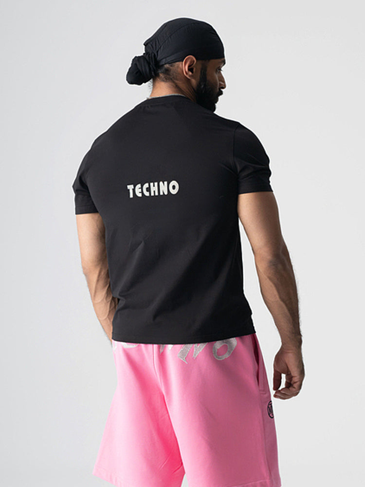 TCH Cartoon Monster Rhinestone Black T-Shirt