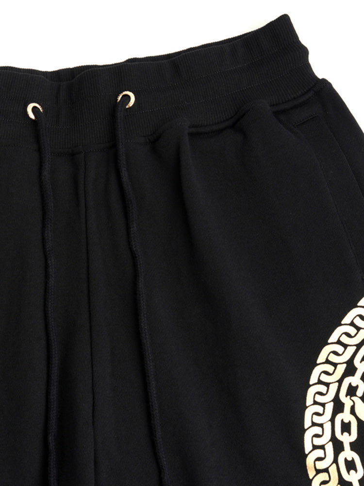 TCH Lion Print High Waist Track Shorts