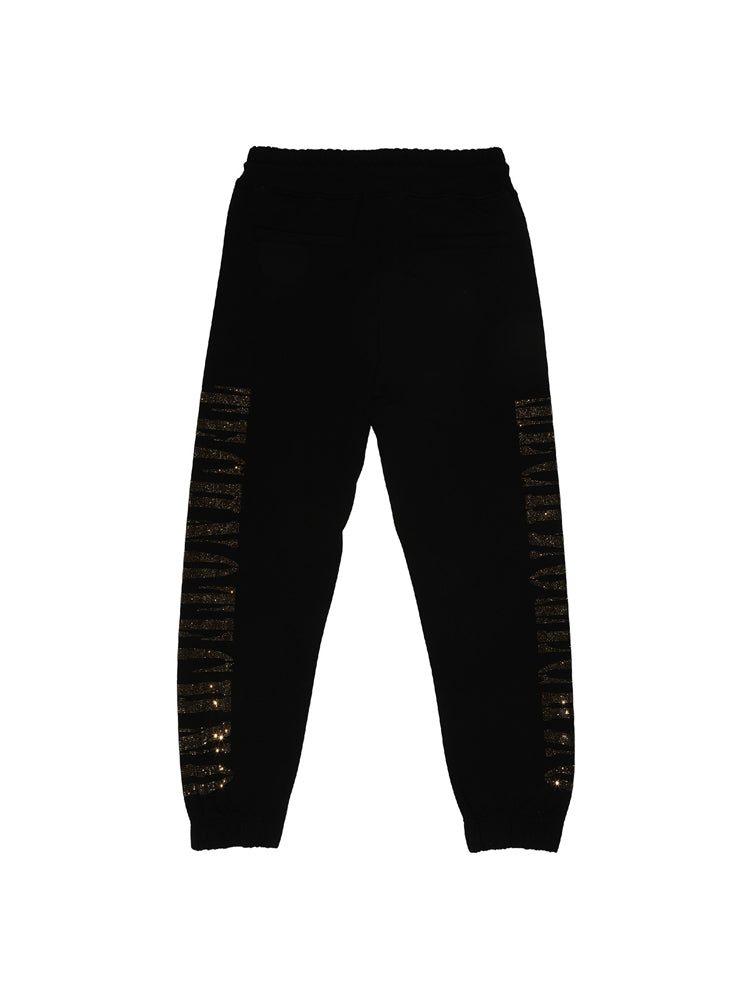 TCH Rhinestone Letter Elastic Waist Sweatpants