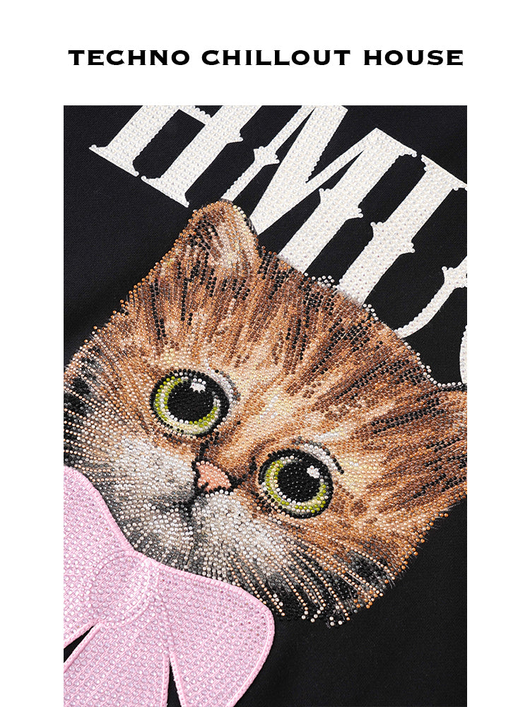 TCH Rhinestone Cat Unisex Sweatshirt