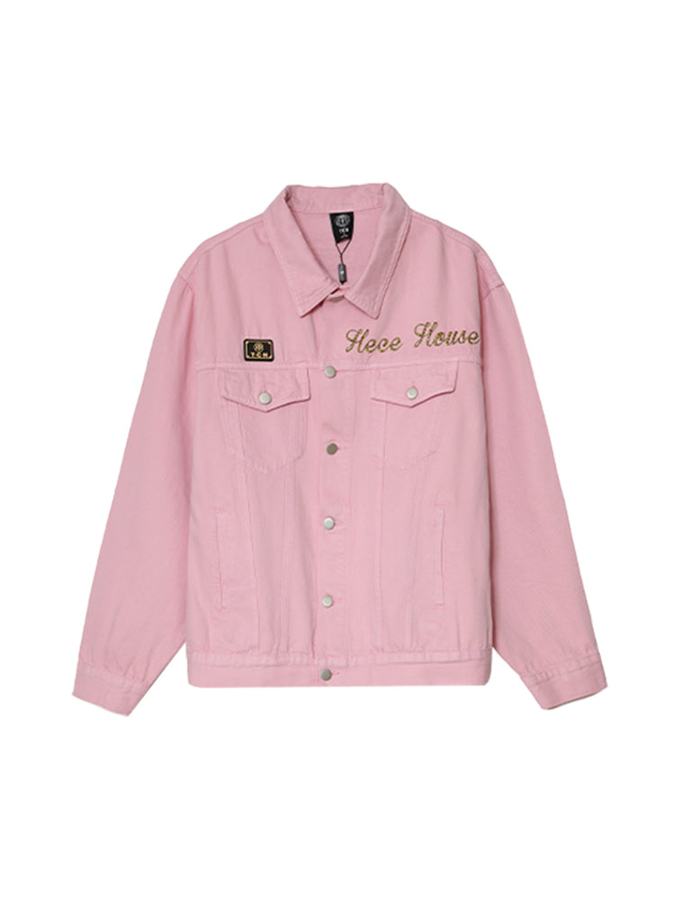 TCH Rhinestone Tiger Embroidered Denim Jacket