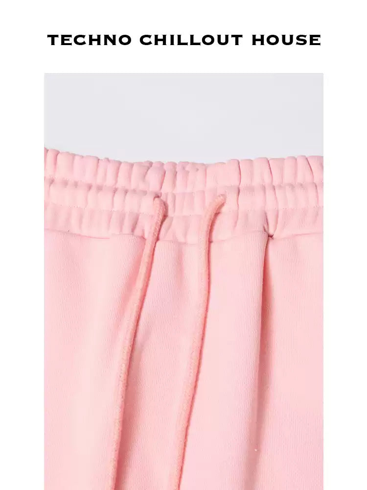 TCH Pink Drawstring Split Tweed Pencil Midi Skirt