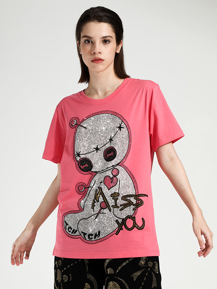 TCH Hot Diamond Graphic Printed Casual T-Shirt
