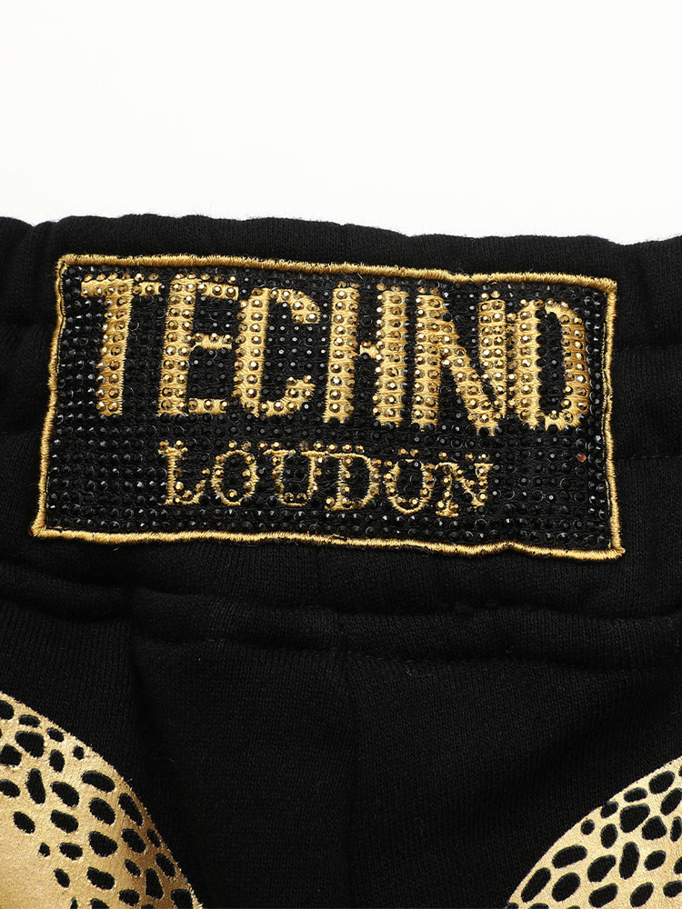TCH Gold Rhinestone Graphics Unisex Pants