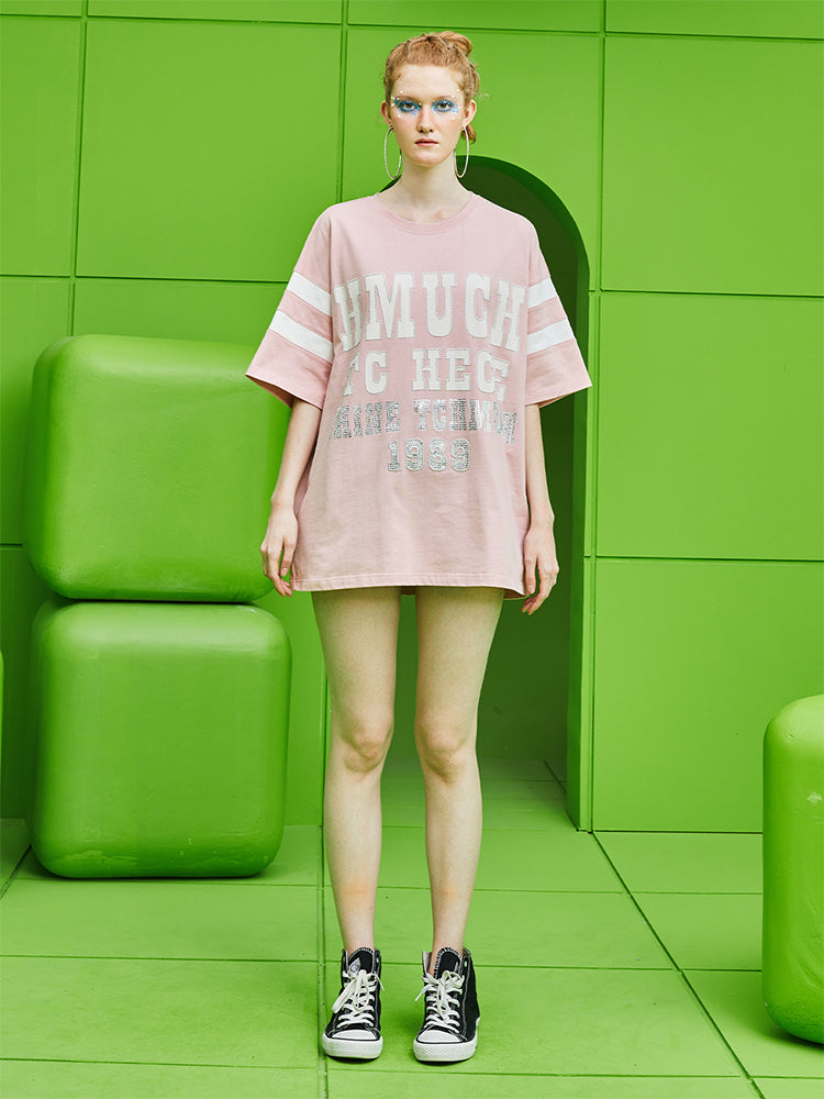 TCH Rhinestone Pink Jersey Preowned Logo T-Shirt