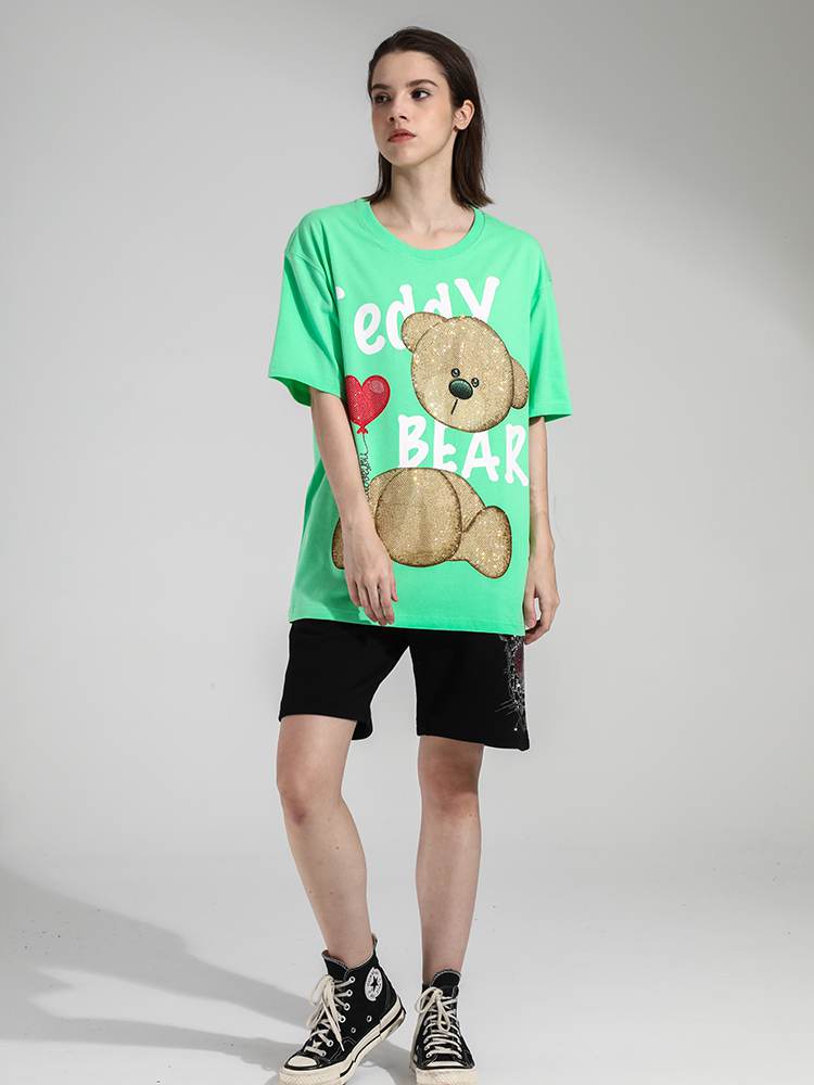 TCH Rhinestones Short Sleeve Graphic T-Shirt