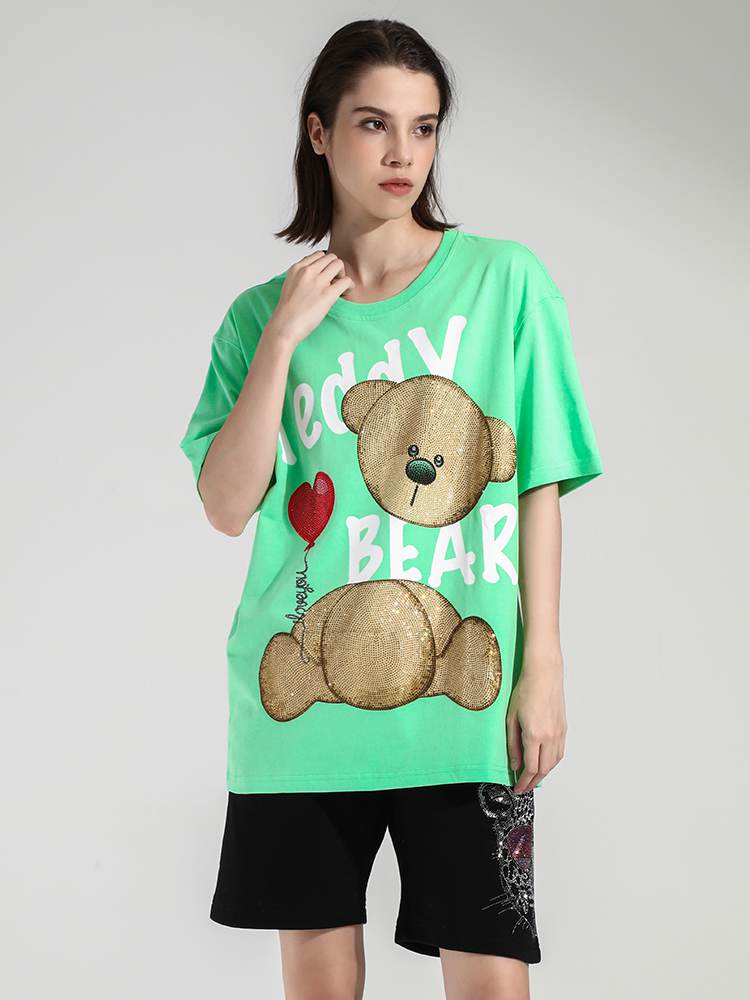 TCH Rhinestones Short Sleeve Graphic T-Shirt