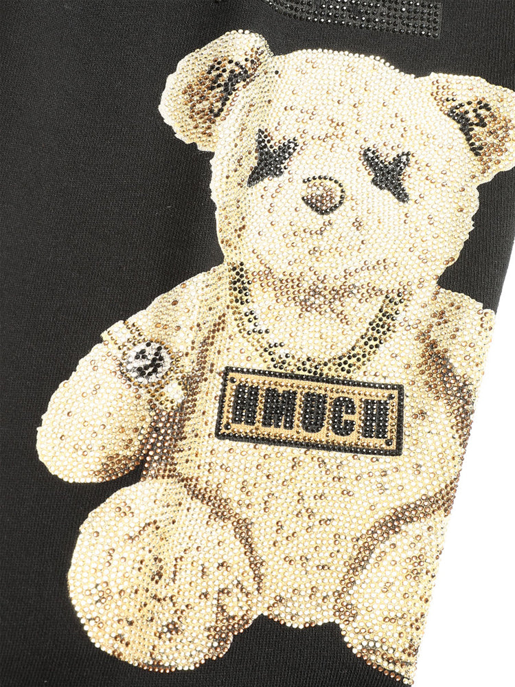 TCH Teddy Bear Rhinestone Letter Pants with Pockets