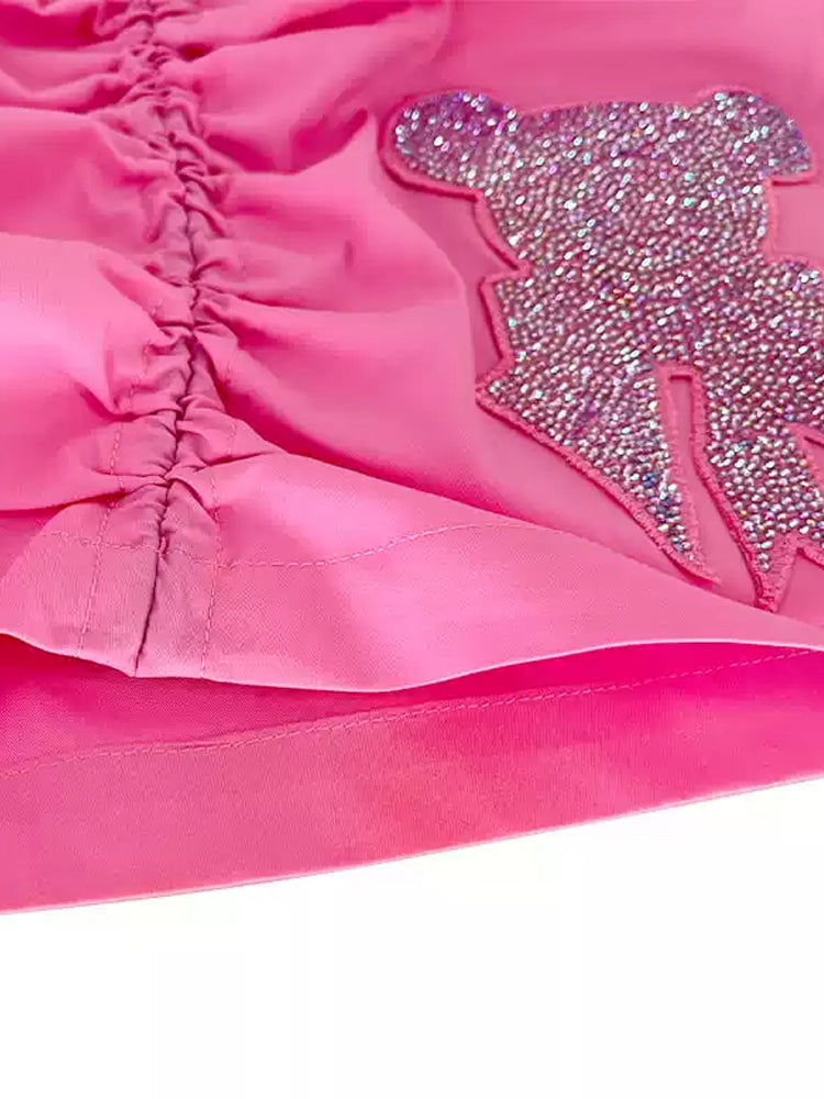 TCH Rhinestone Nylon Cargo Bloomer Shorts