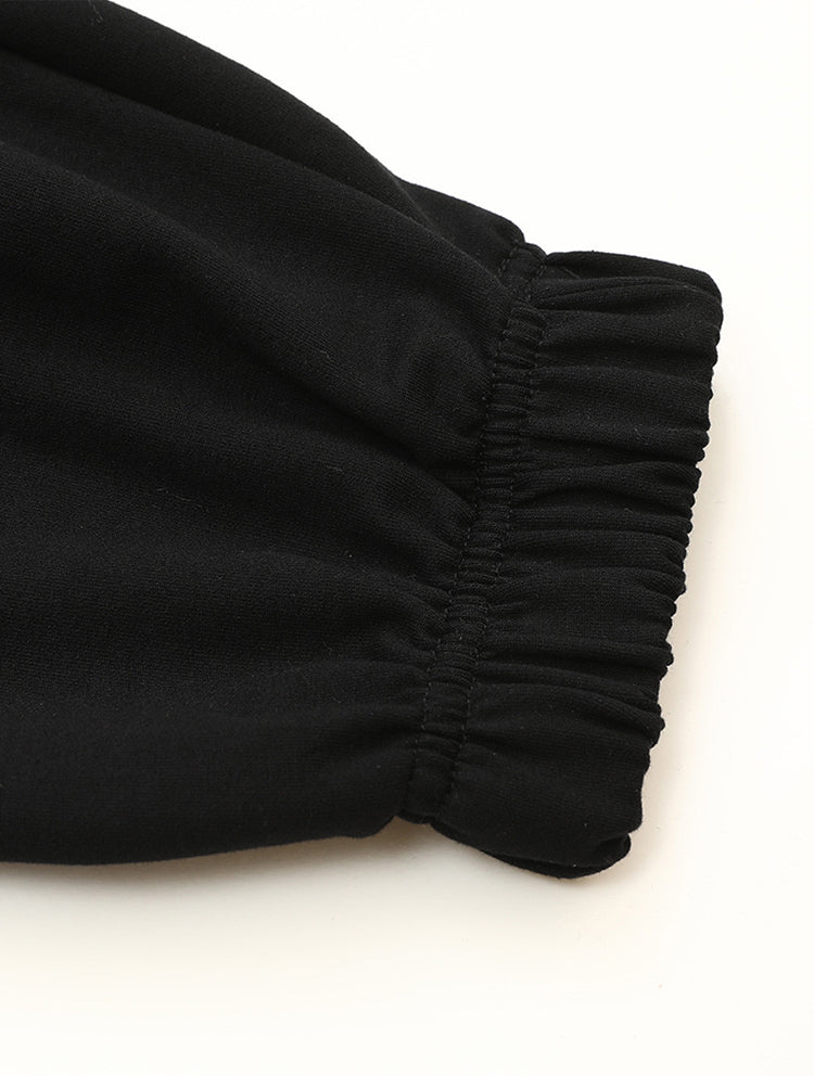 TCH Rhinestone Letter Cut Out High Waist Pants