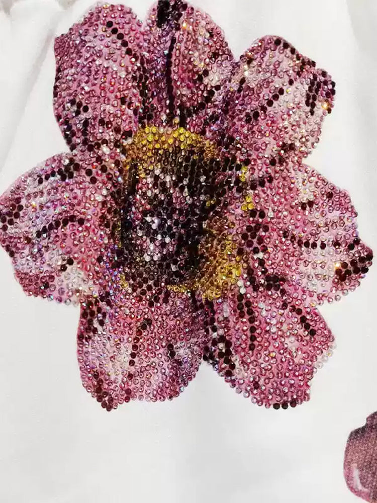 TCH Unisex Flower Print Sparkle T-shirt