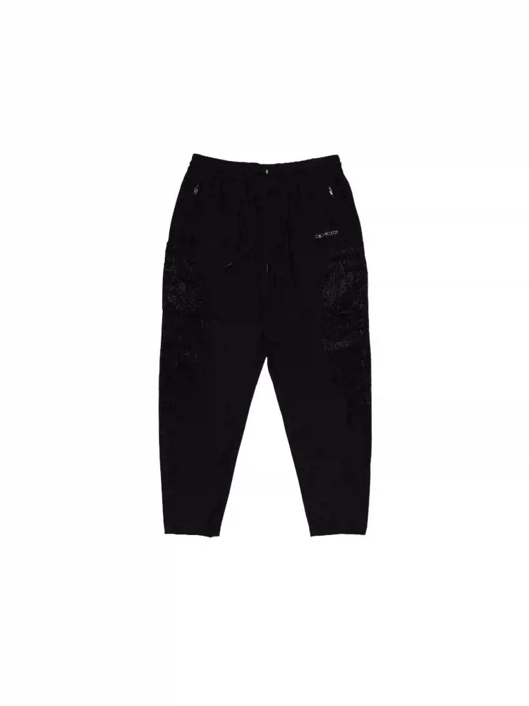 TCH Rhinestone Graphic Casual Long Pants in Black