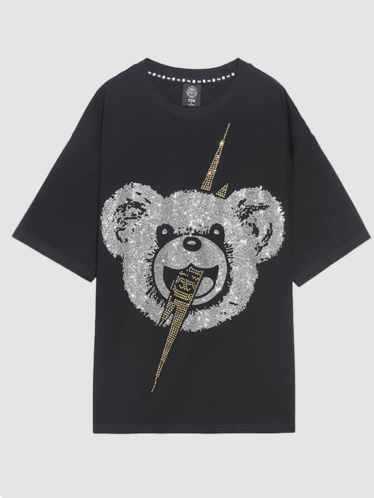 TCH Lightning Bear Rhinestone Sparkle T-Shirt