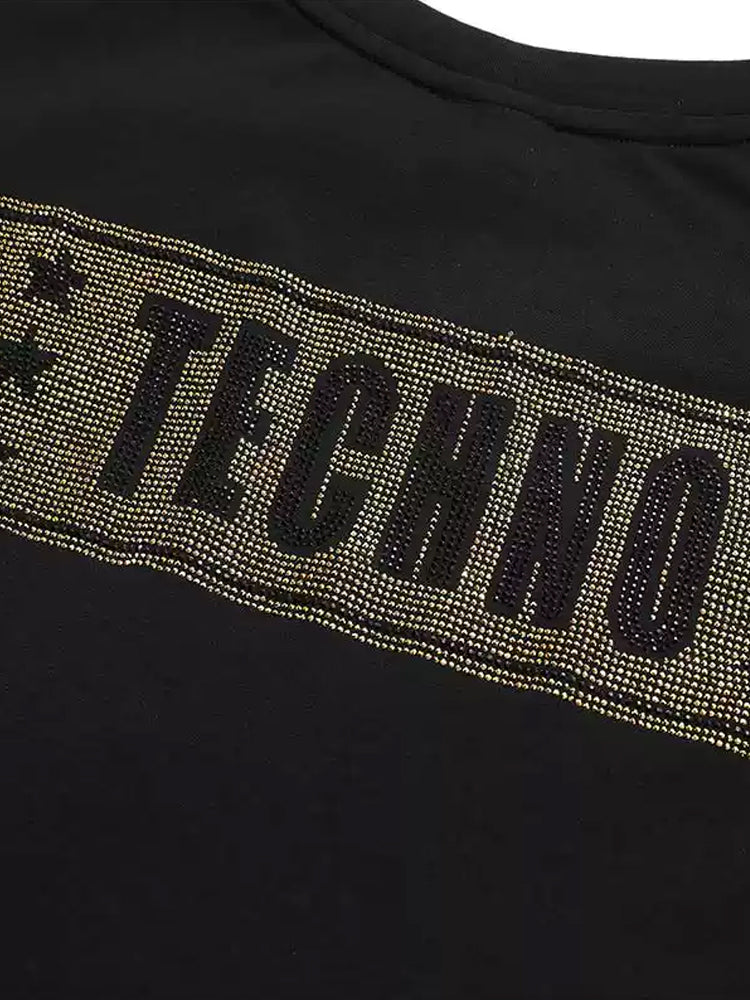 TCH Gold Rhinestone Graphic Eagle T-shirt
