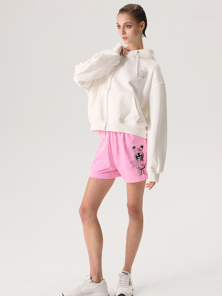 TCH Graphic Rhinestone Pink Lounge Shorts