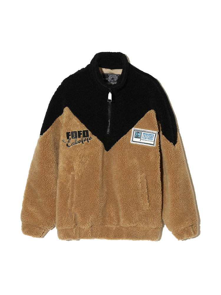 TCH Rhinestone Letter Print Fleece Sweatshirt