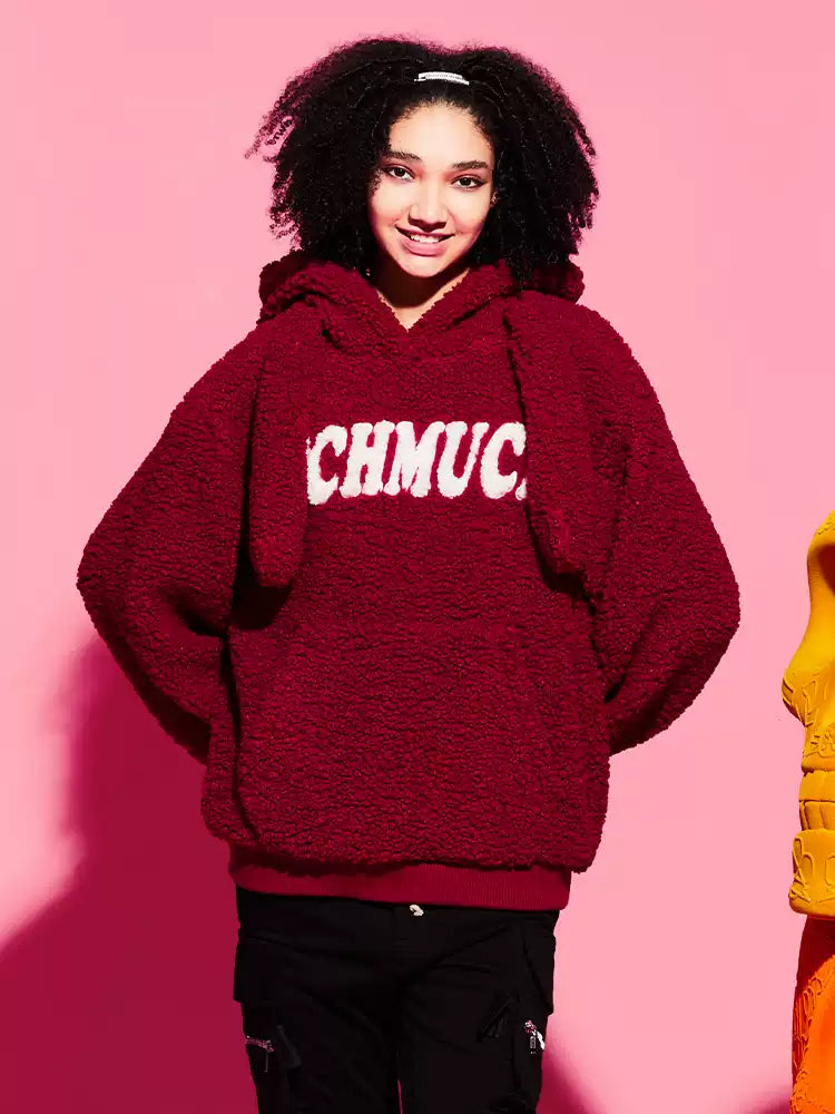 TCH Rhinestone Sherpa Hoodie Sweater
