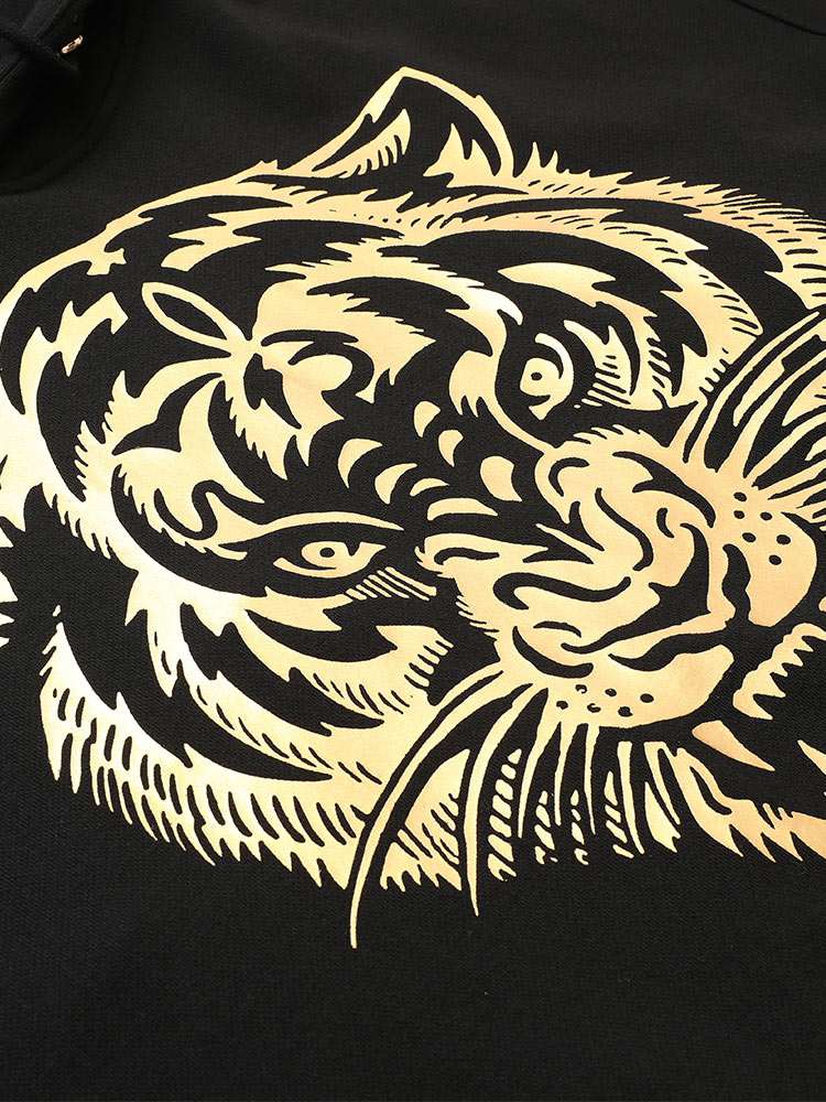 TCH Men's Tiger Wings Gold Black Hoodie