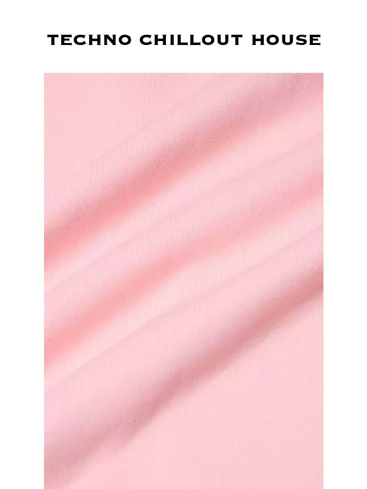 TCH Pink Drawstring Split Tweed Pencil Midi Skirt