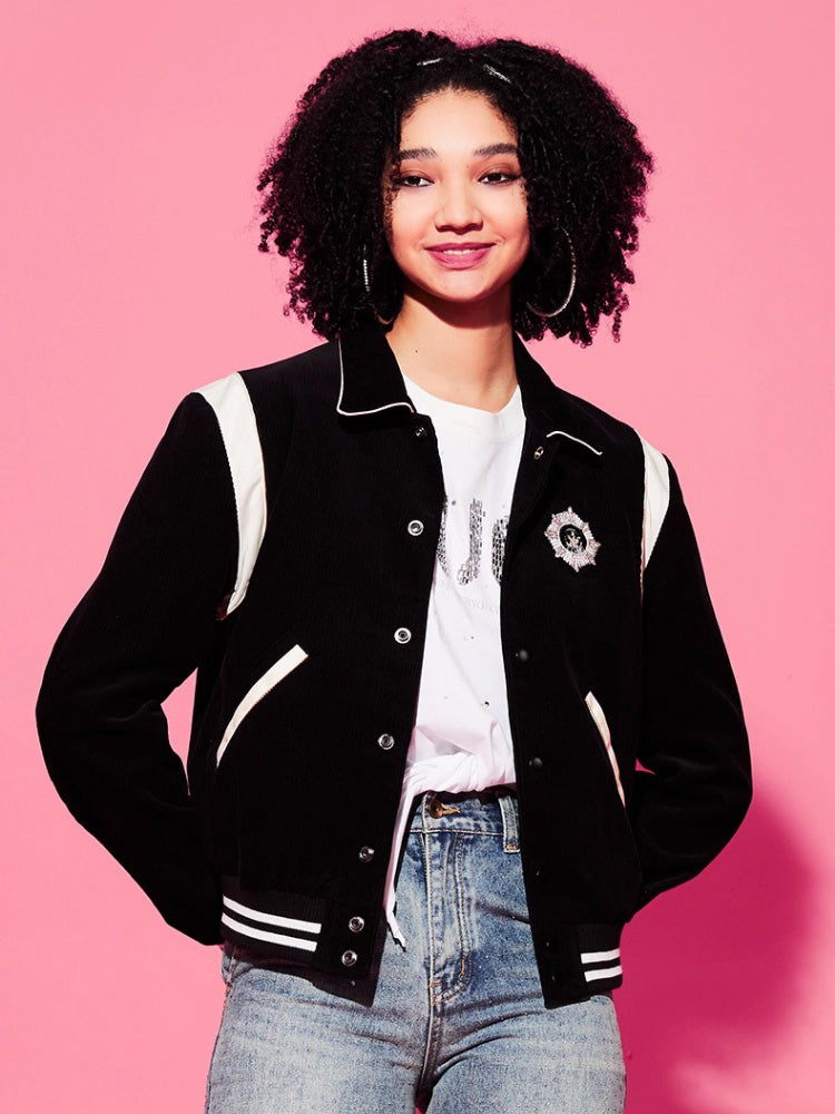 TCH Varsity Striped Bomber Jacket